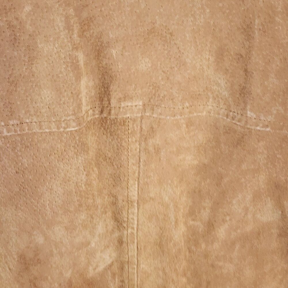 NWT Cezani Men's Genuine Suede Leather Jacket Camel Brown Zip Quilted Lined XL - Picture 6 of 16